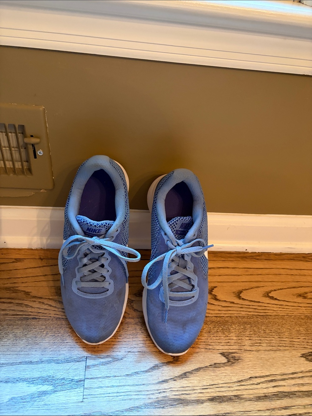 Nike Women's Light Blue Revolution Sneakers, Size 8
